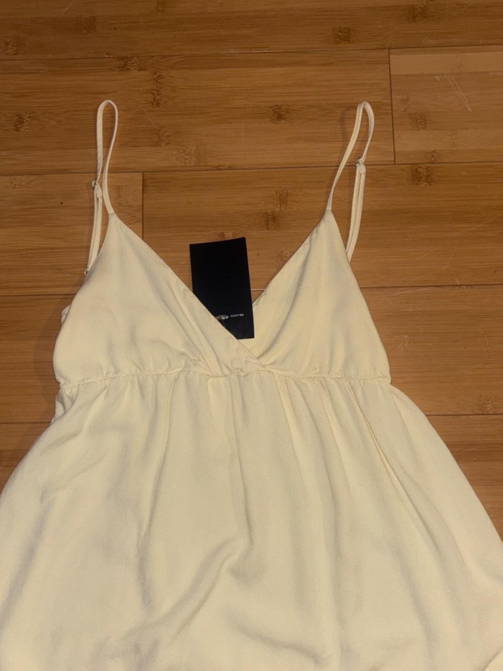 Brandy Melville Cream Spaghetti Strap Tank Dress